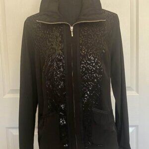 Zenergy Ladies Black Glimmer Jacket Zipper Size Small